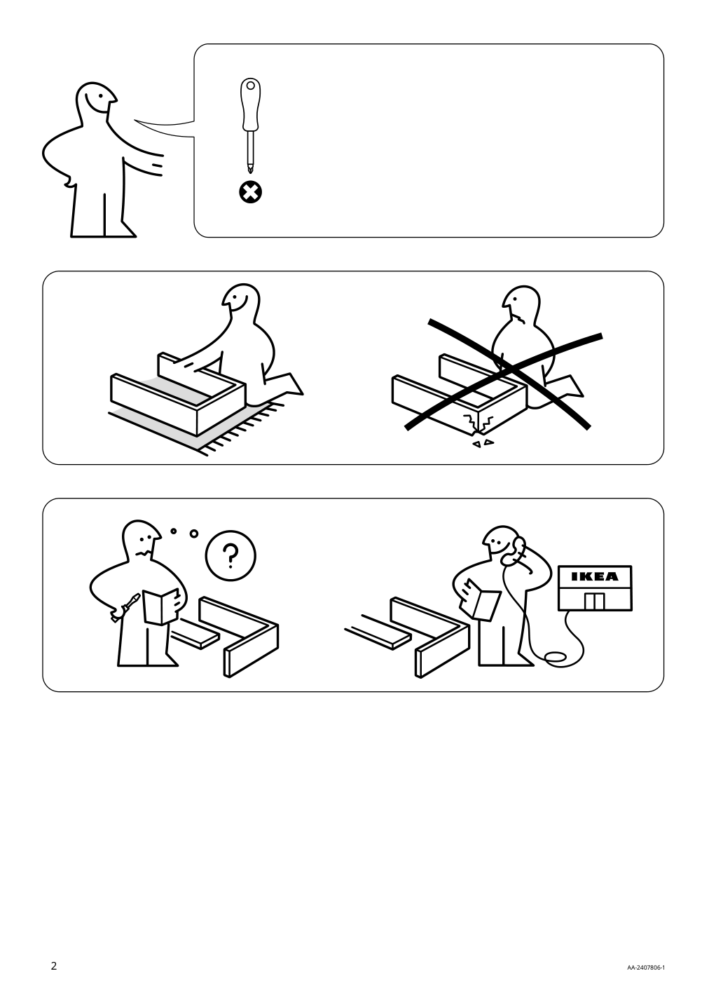 Assembly instructions for IKEA Foerhoeja kitchen cart birch white | Page 2 - IKEA FÖRHÖJA kitchen cart 605.278.67