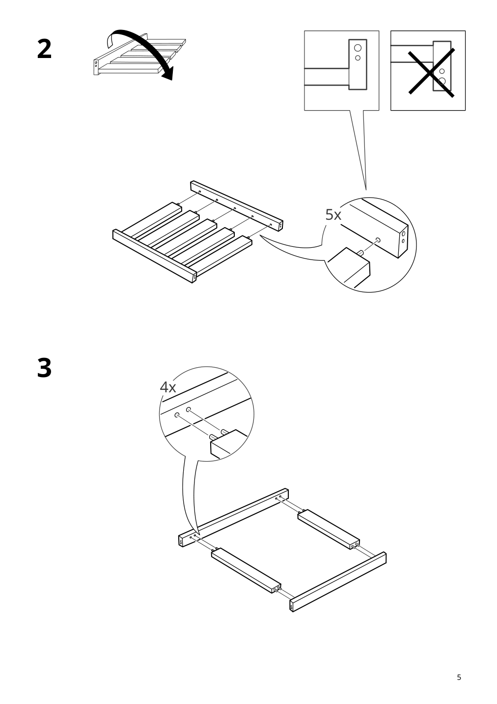 Assembly instructions for IKEA Foerhoeja kitchen cart birch white | Page 5 - IKEA FÖRHÖJA kitchen cart 605.278.67