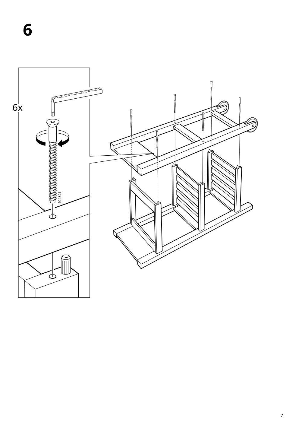 Assembly instructions for IKEA Foerhoeja kitchen cart birch white | Page 7 - IKEA FÖRHÖJA kitchen cart 605.278.67