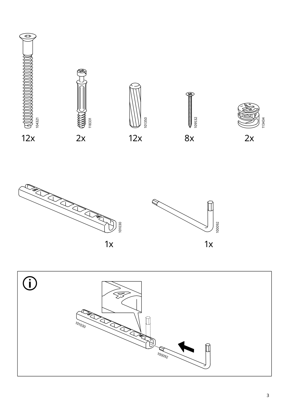 Assembly instructions for IKEA Foerhoeja kitchen cart birch gray | Page 3 - IKEA FÖRHÖJA kitchen cart 504.867.25