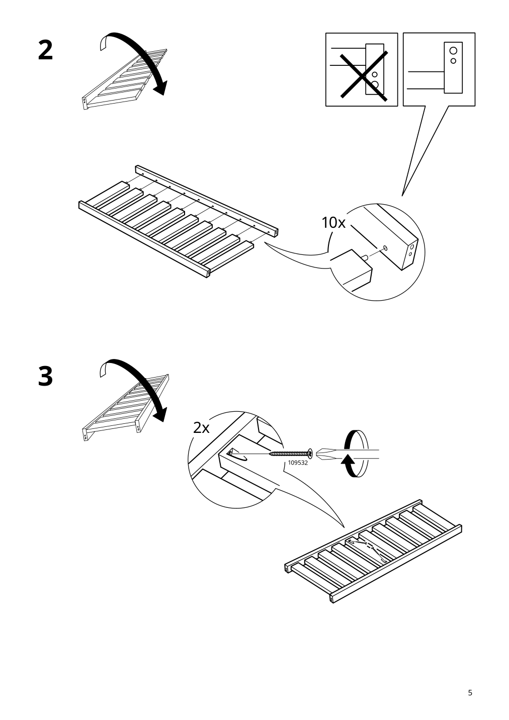 Assembly instructions for IKEA Foerhoeja kitchen cart birch gray | Page 5 - IKEA FÖRHÖJA kitchen cart 504.867.25