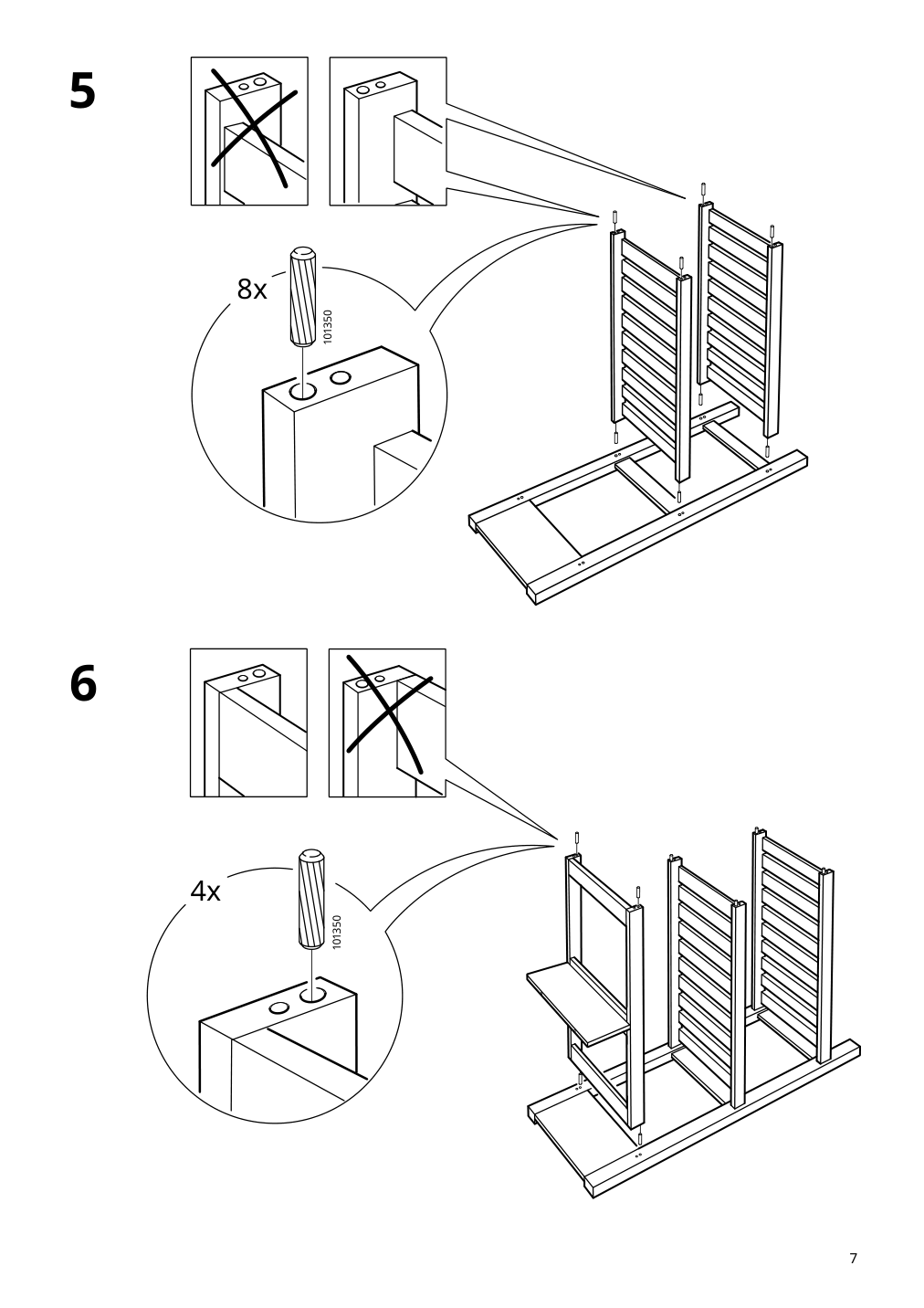 Assembly instructions for IKEA Foerhoeja kitchen cart birch gray | Page 7 - IKEA FÖRHÖJA kitchen cart 504.867.25