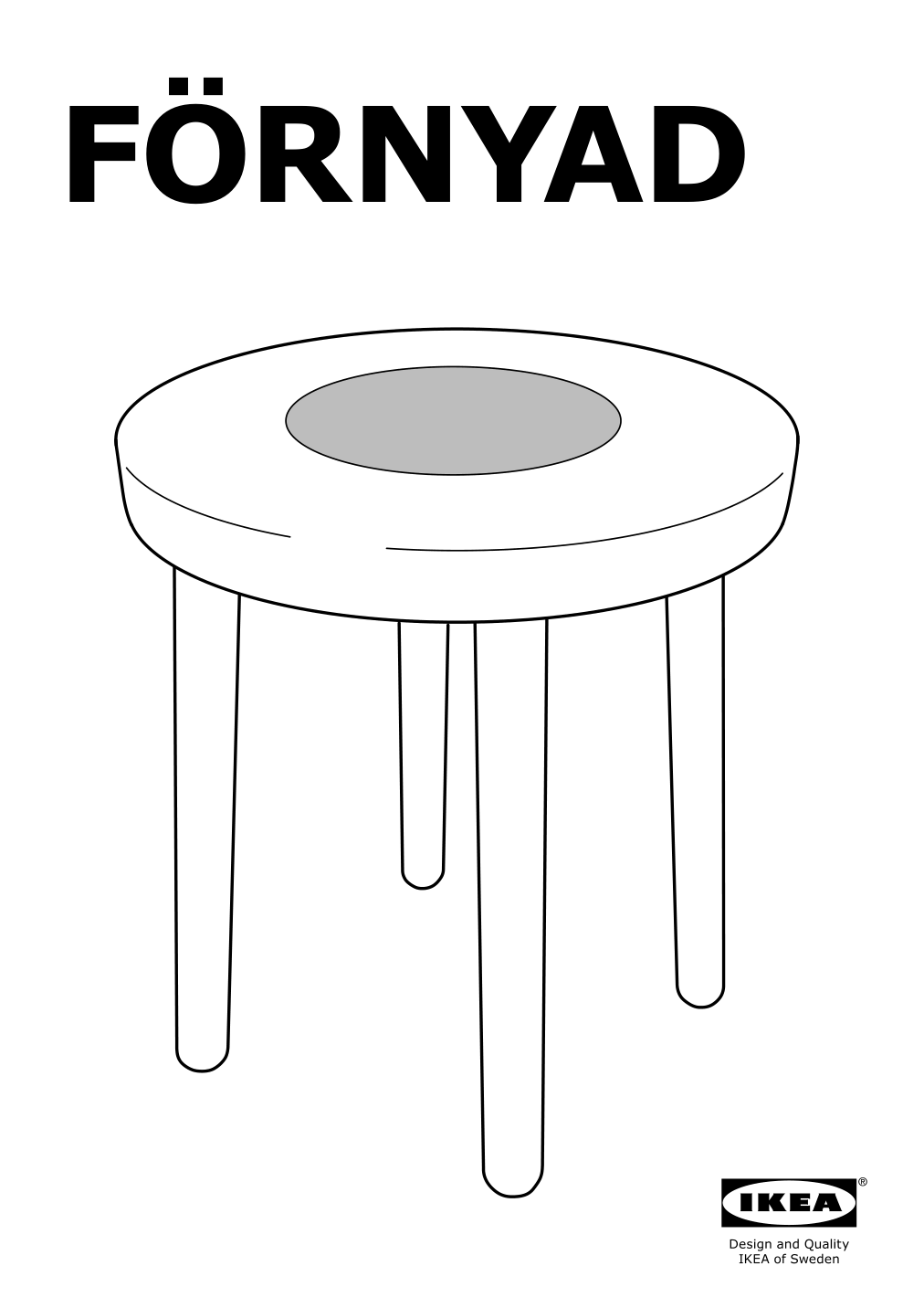 Assembly instructions for IKEA Foernyad stool beech white | Page 1 - IKEA FÖRNYAD stool 504.226.82