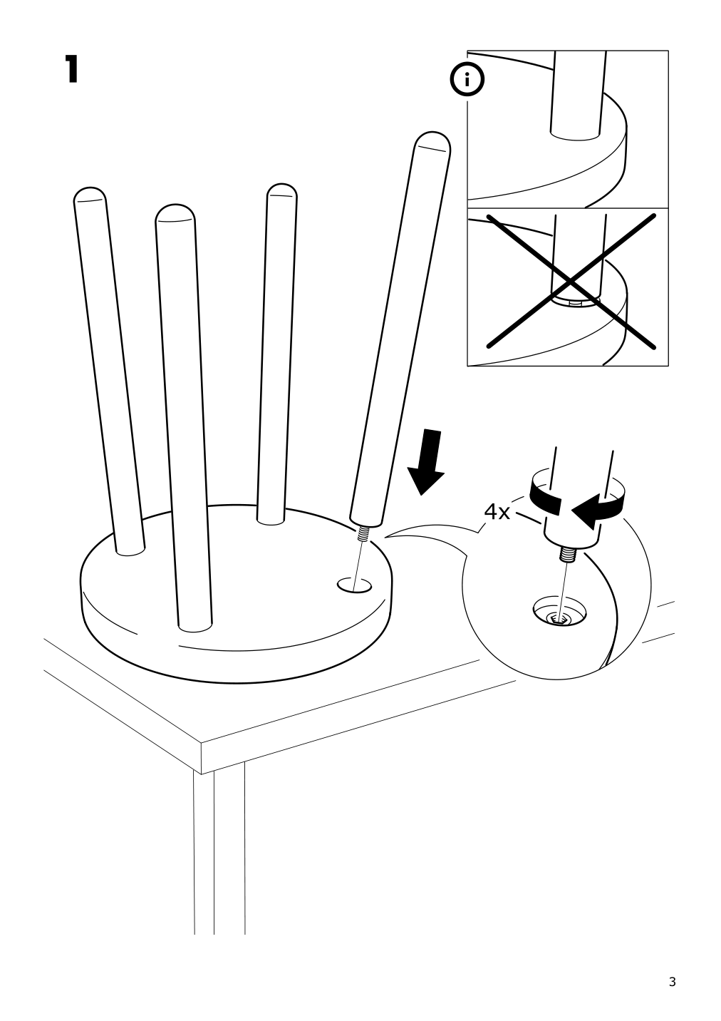 Assembly instructions for IKEA Foernyad stool beech white | Page 3 - IKEA FÖRNYAD stool 504.226.82