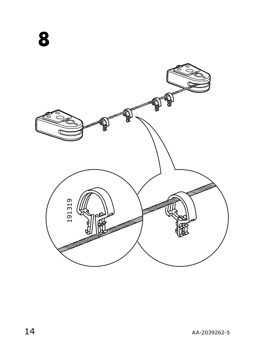 Assembly instructions for IKEA Foersynt curtain wire white | Page 14 - IKEA FÖRSYNT curtain wire 503.533.20