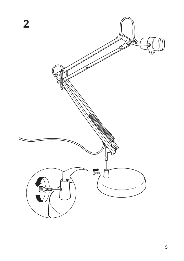 Assembly instructions for IKEA Forsa work lamp nickel plated | Page 5 - IKEA FORSÅ work lamp 801.467.63