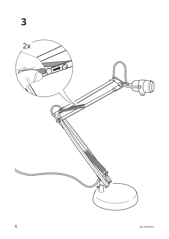 Assembly instructions for IKEA Forsa work lamp nickel plated | Page 6 - IKEA FORSÅ work lamp 801.467.63