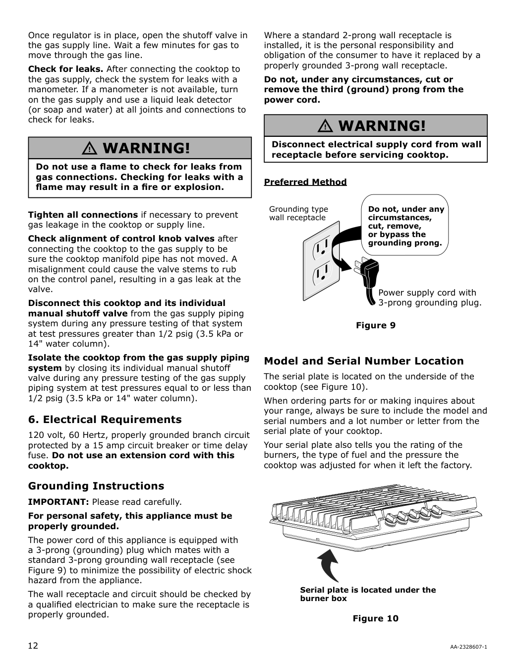 Assembly instructions for IKEA Forshaellan gas cooktop stainless steel | Page 12 - IKEA FORSHÄLLAN gas cooktop 905.405.46