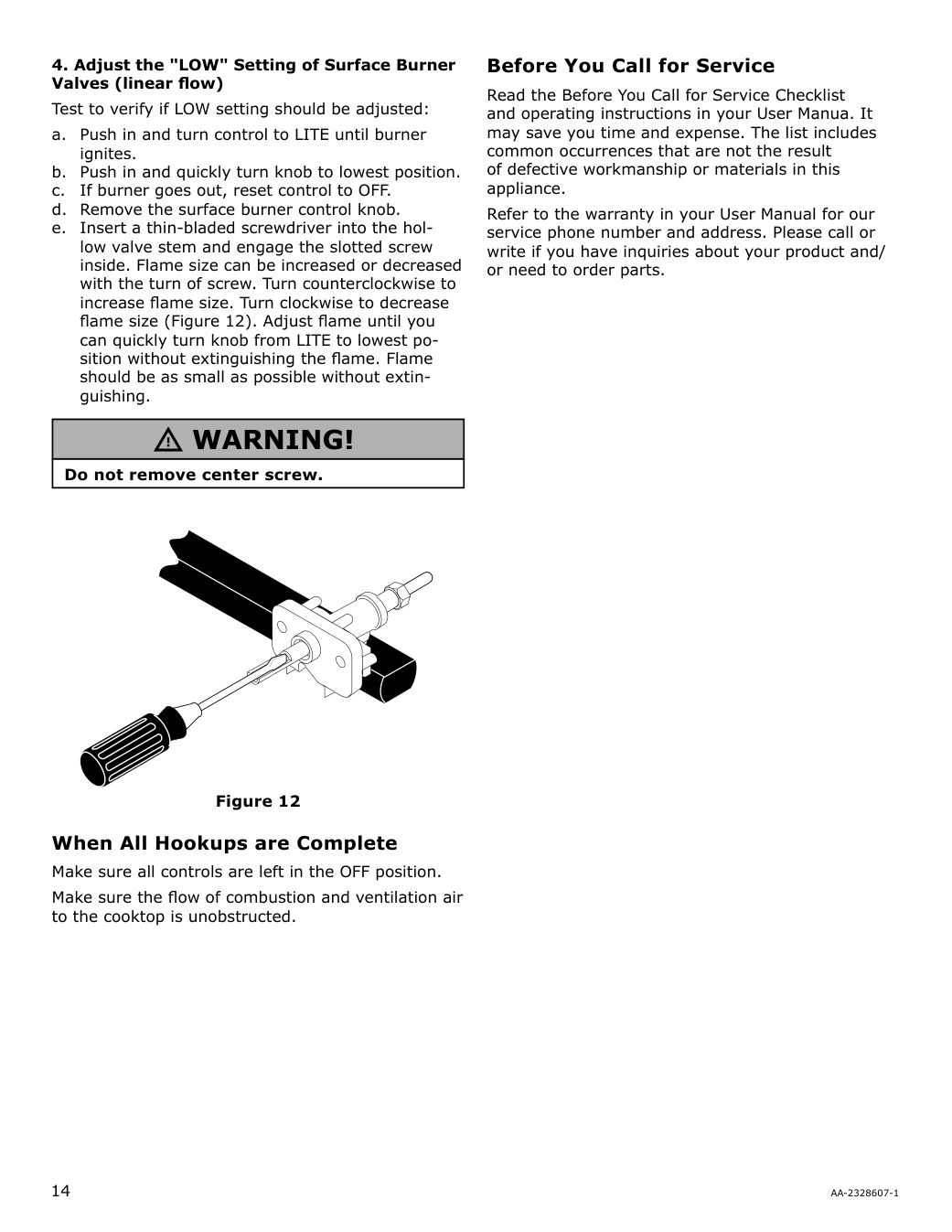 Assembly instructions for IKEA Forshaellan gas cooktop stainless steel | Page 14 - IKEA FORSHÄLLAN gas cooktop 905.405.46