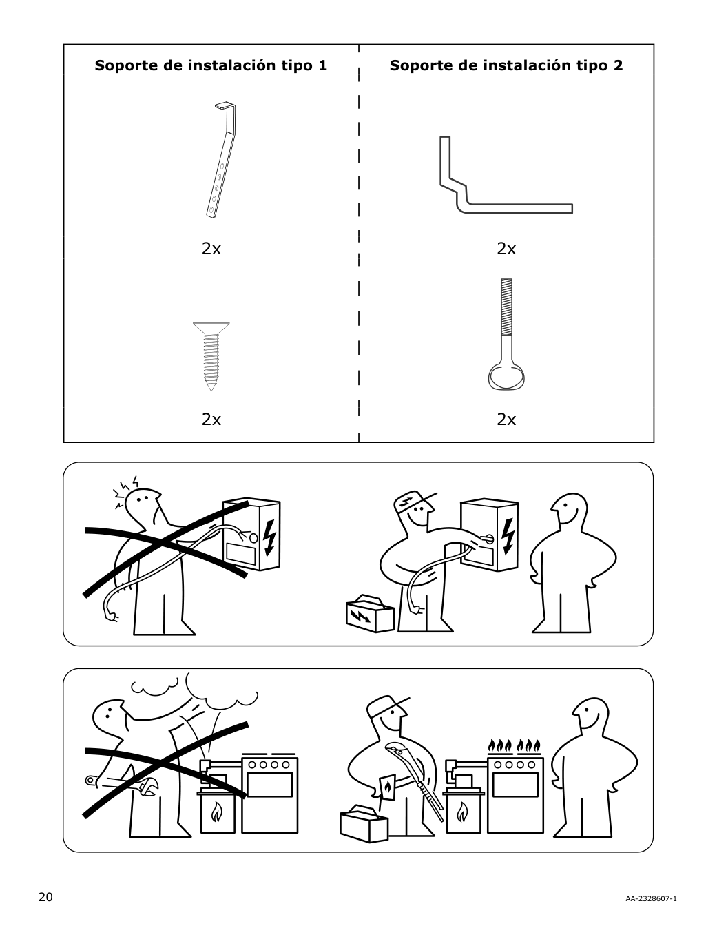 Assembly instructions for IKEA Forshaellan gas cooktop stainless steel | Page 20 - IKEA FORSHÄLLAN gas cooktop 905.405.46