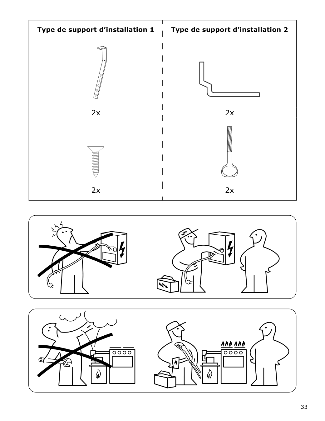 Assembly instructions for IKEA Forshaellan gas cooktop stainless steel | Page 33 - IKEA FORSHÄLLAN gas cooktop 905.405.46