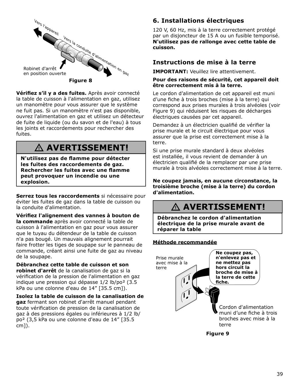 Assembly instructions for IKEA Forshaellan gas cooktop stainless steel | Page 39 - IKEA FORSHÄLLAN gas cooktop 905.405.46