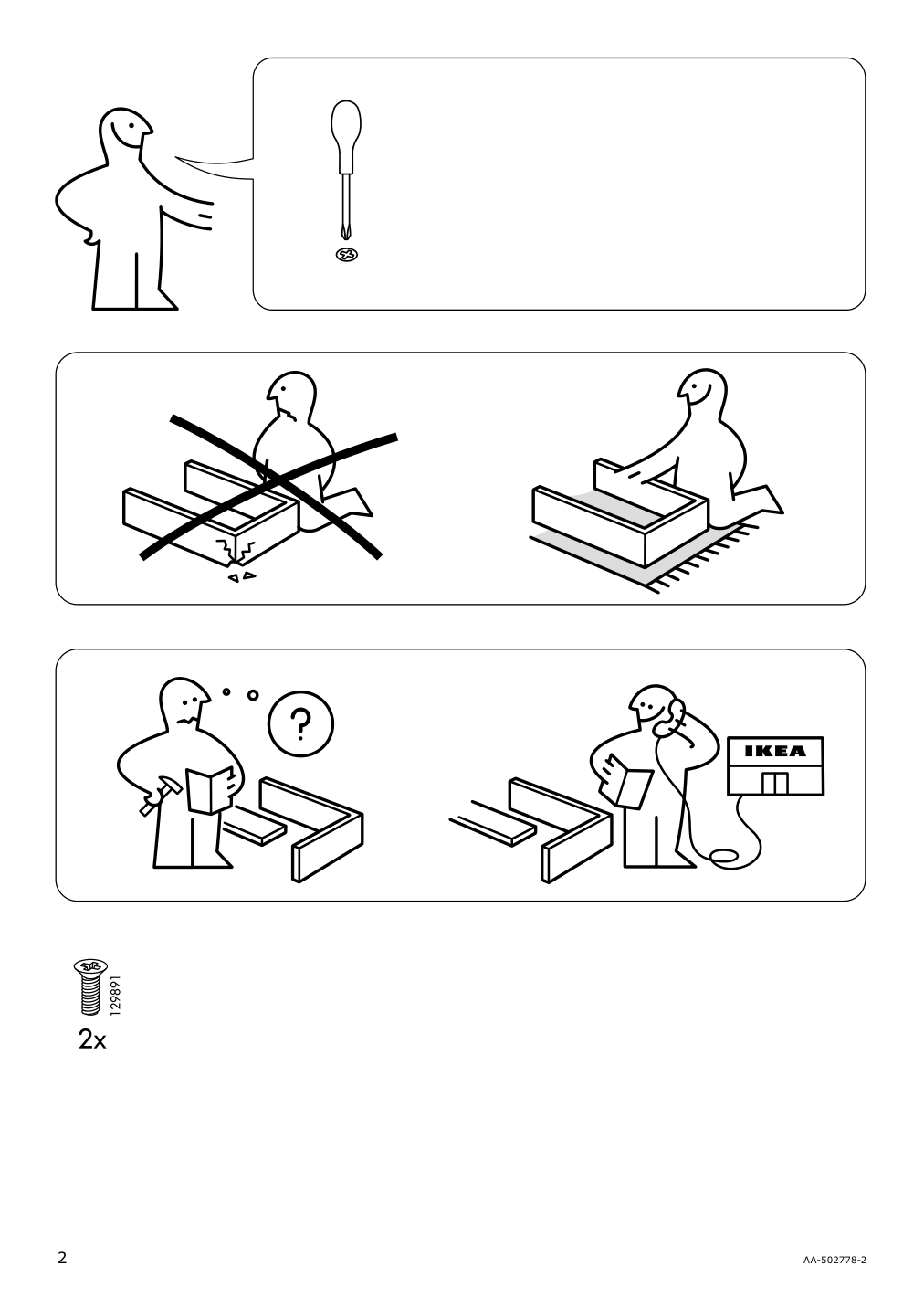 Assembly instructions for IKEA Franklin bar stool with backrest foldable black black | Page 2 - IKEA NORBERG / FRANKLIN table and 2 chairs 494.808.47