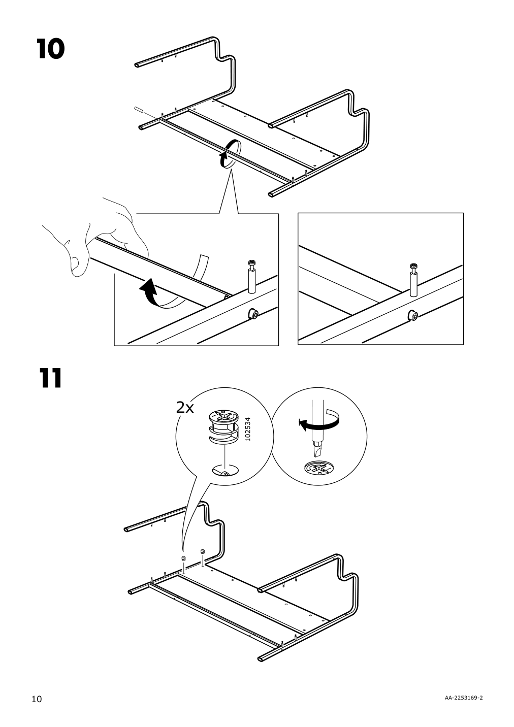 Assembly instructions for IKEA Fredde gaming desk black | Page 10 - IKEA FREDDE gaming desk 104.960.62