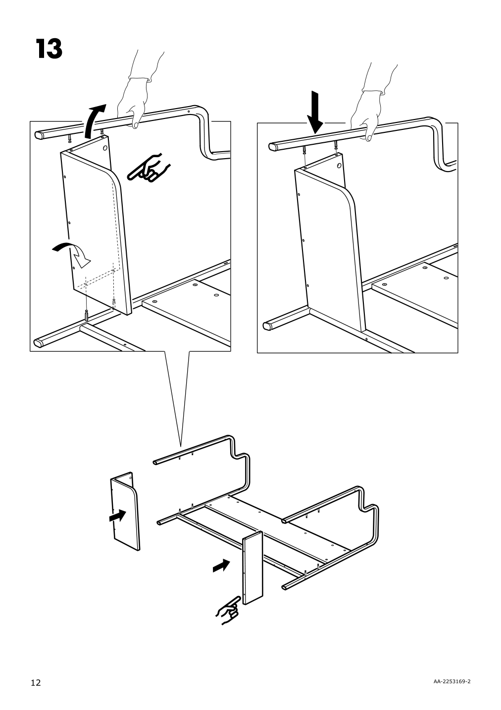 Assembly instructions for IKEA Fredde gaming desk black | Page 12 - IKEA FREDDE gaming desk 104.960.62