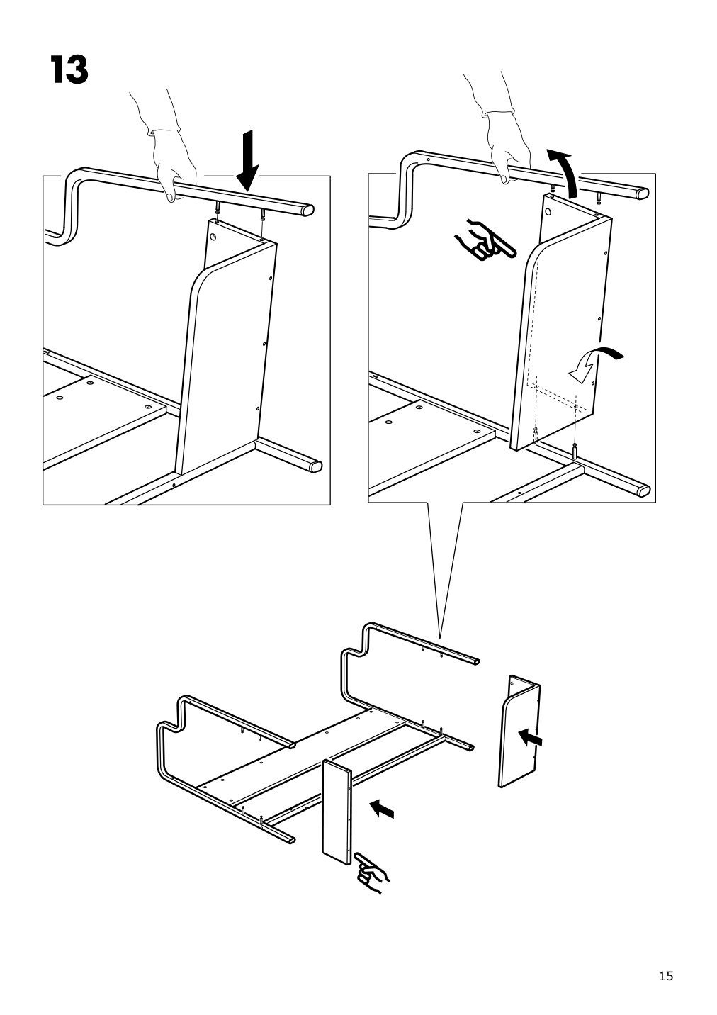 Assembly instructions for IKEA Fredde gaming desk black | Page 15 - IKEA FREDDE gaming desk 104.960.62