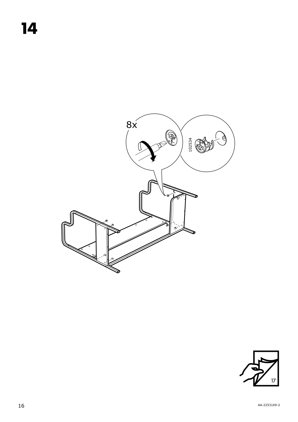 Assembly instructions for IKEA Fredde gaming desk black | Page 16 - IKEA FREDDE gaming desk 104.960.62