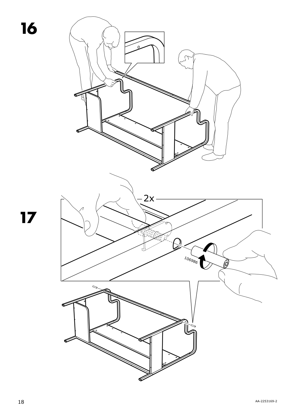 Assembly instructions for IKEA Fredde gaming desk black | Page 18 - IKEA FREDDE gaming desk 104.960.62