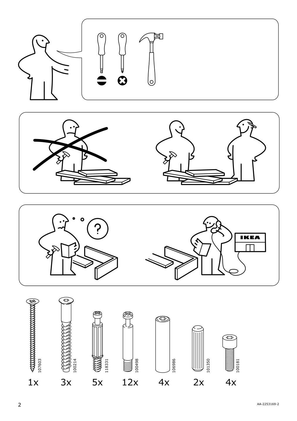 Assembly instructions for IKEA Fredde gaming desk black | Page 2 - IKEA FREDDE gaming desk 104.960.62