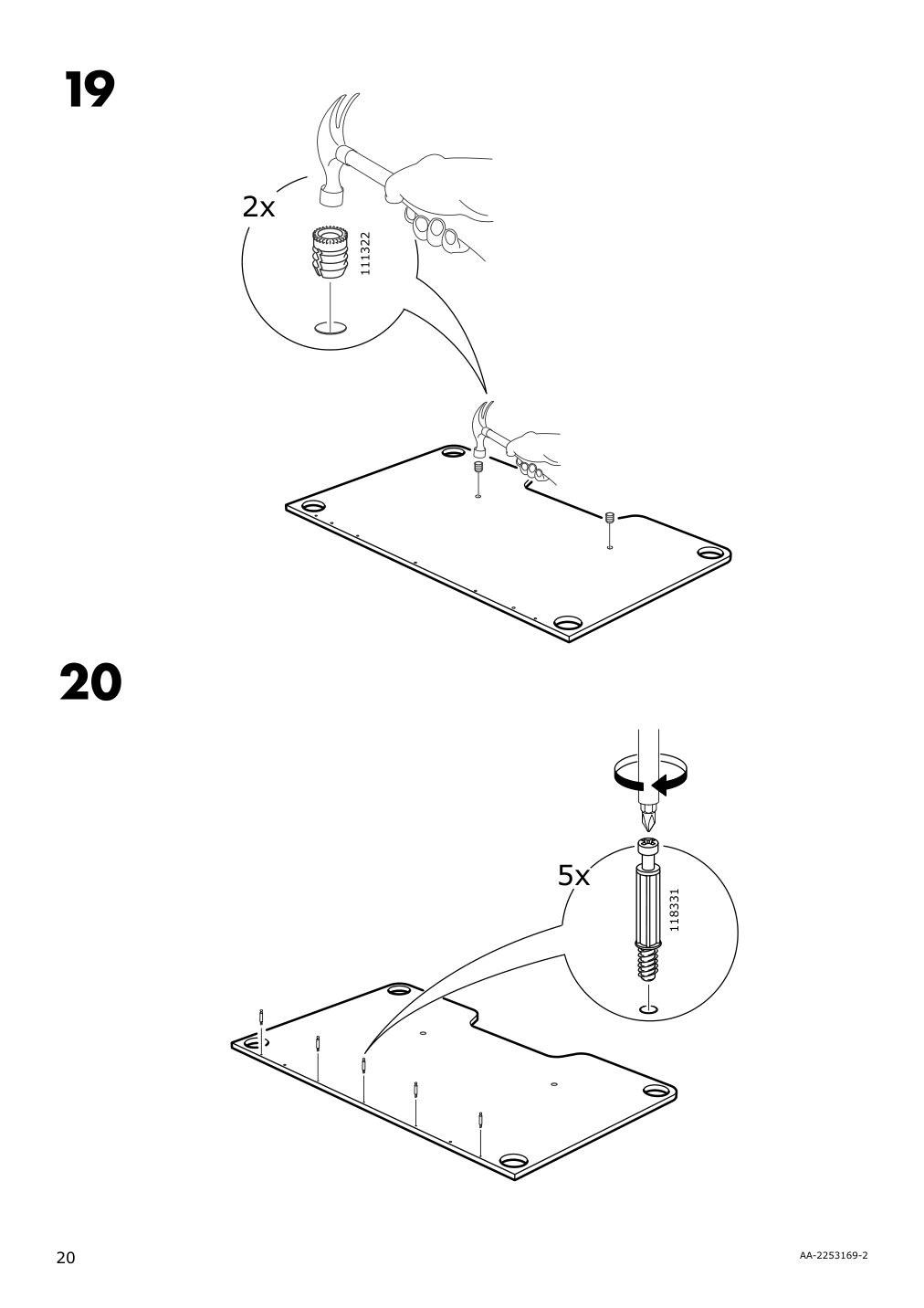 Assembly instructions for IKEA Fredde gaming desk black | Page 20 - IKEA FREDDE gaming desk 104.960.62