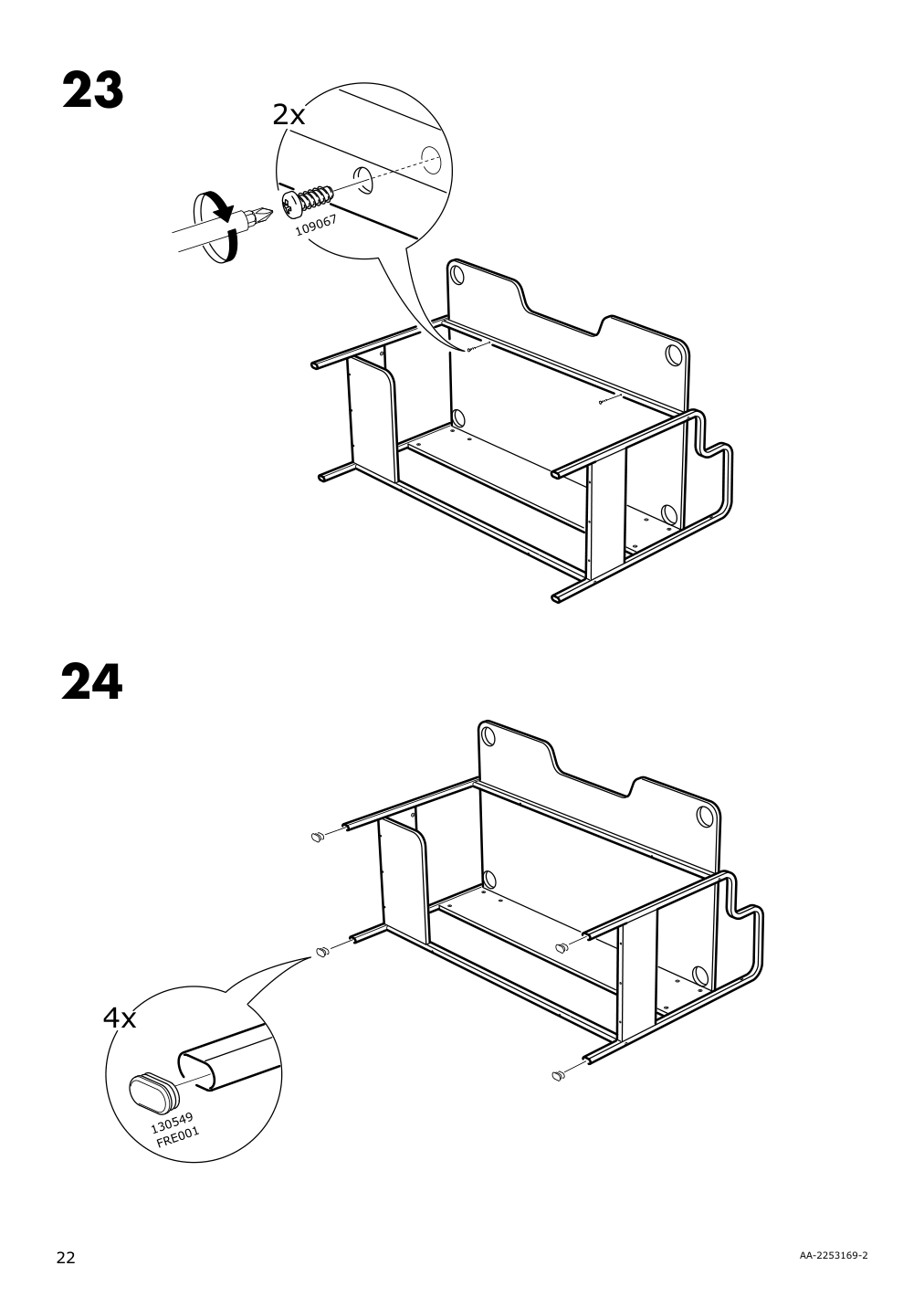 Assembly instructions for IKEA Fredde gaming desk black | Page 22 - IKEA FREDDE gaming desk 104.960.62