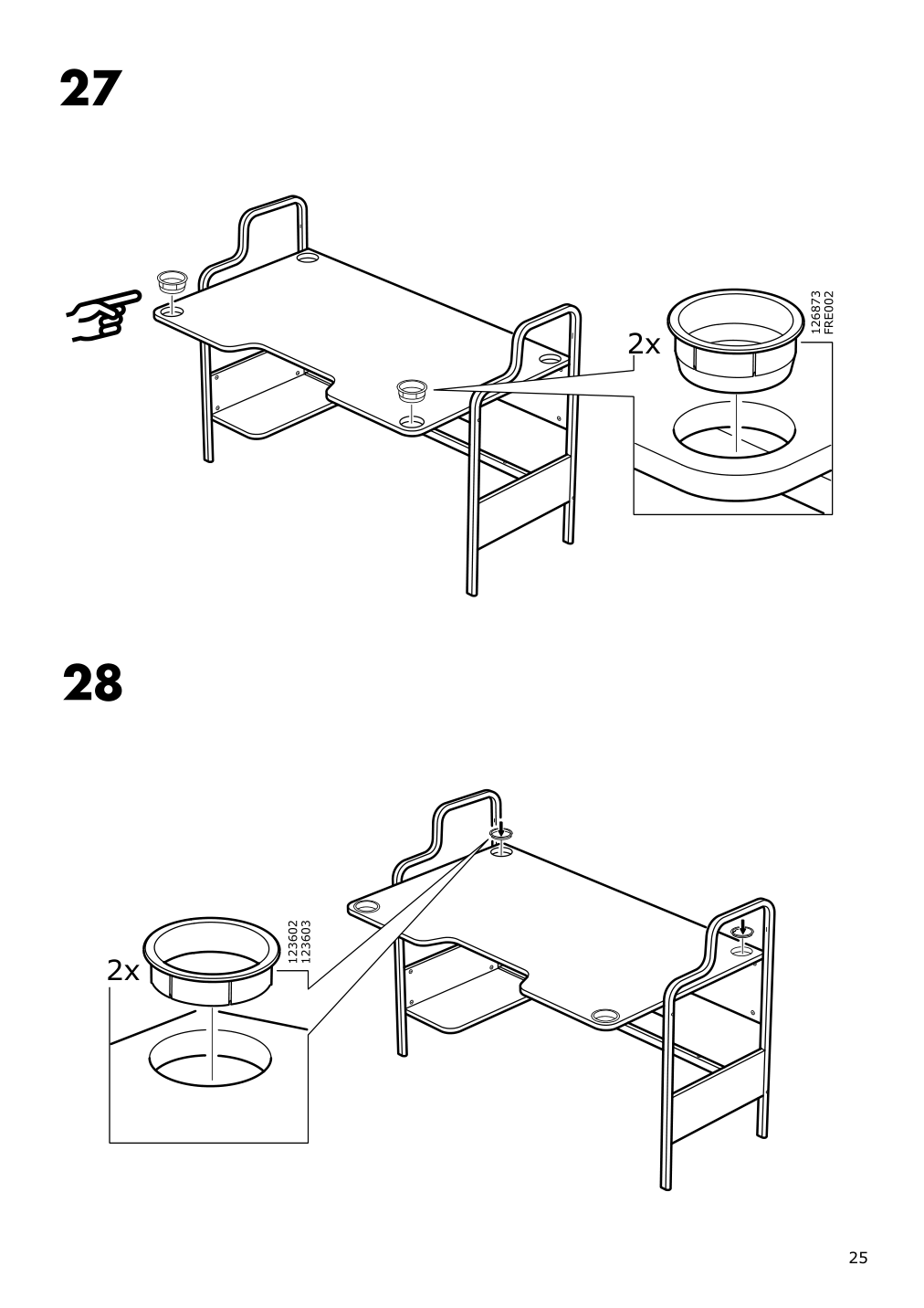 Assembly instructions for IKEA Fredde gaming desk black | Page 25 - IKEA FREDDE gaming desk 104.960.62