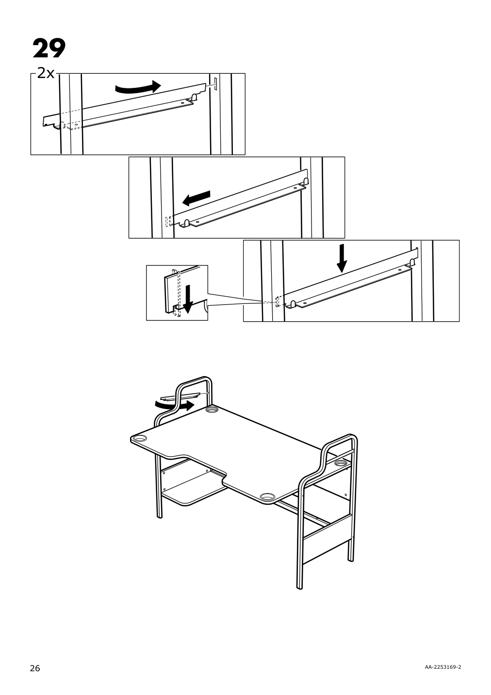 Assembly instructions for IKEA Fredde gaming desk black | Page 26 - IKEA FREDDE gaming desk 104.960.62