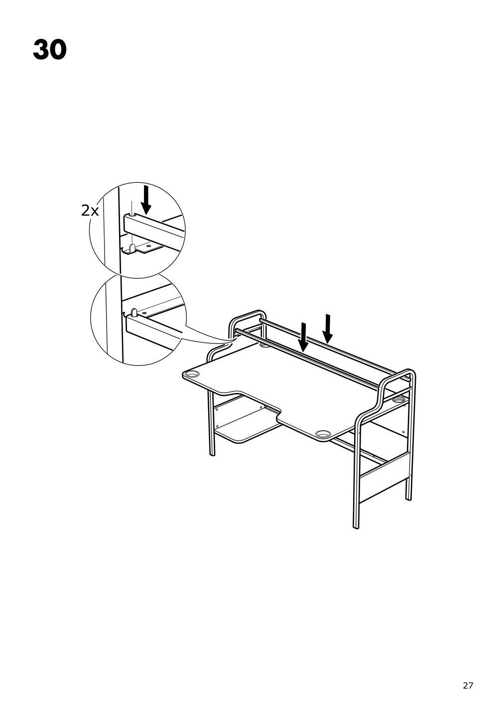 Assembly instructions for IKEA Fredde gaming desk black | Page 27 - IKEA FREDDE gaming desk 104.960.62