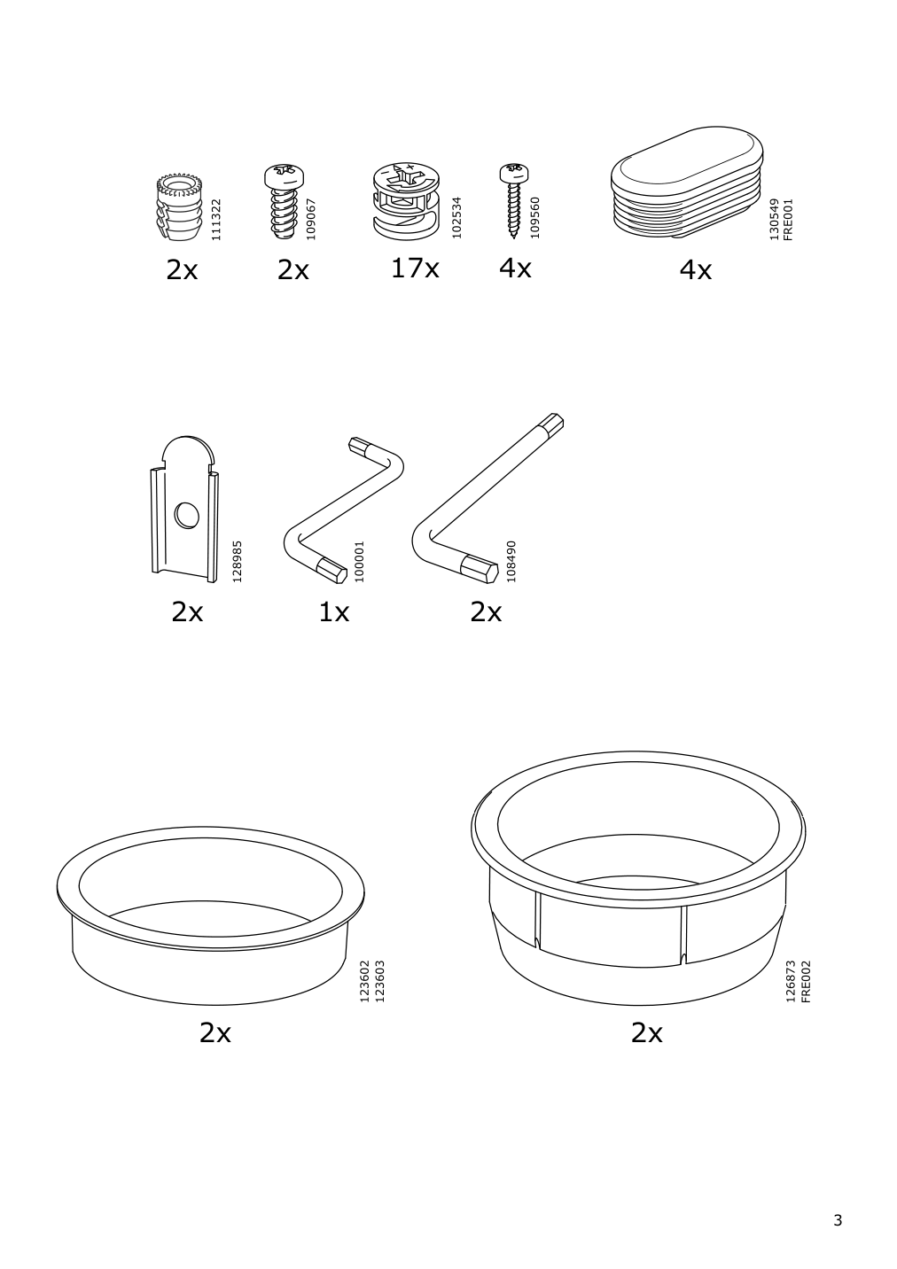 Assembly instructions for IKEA Fredde gaming desk black | Page 3 - IKEA FREDDE gaming desk 104.960.62