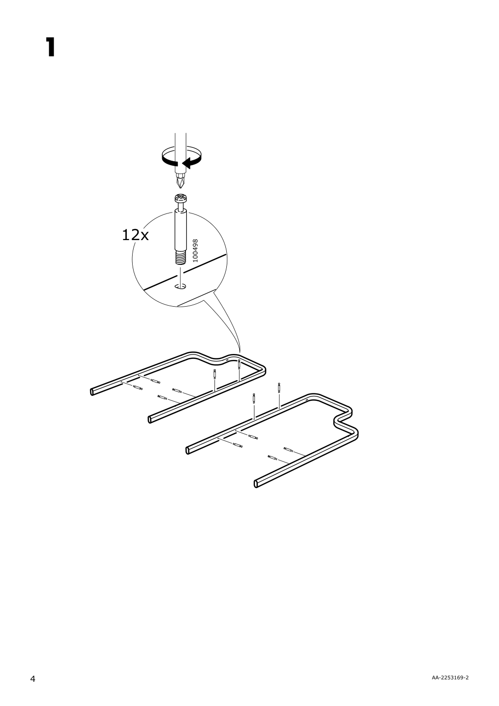 Assembly instructions for IKEA Fredde gaming desk black | Page 4 - IKEA FREDDE gaming desk 104.960.62