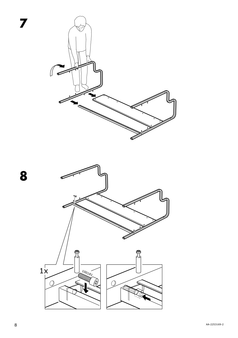 Assembly instructions for IKEA Fredde gaming desk black | Page 8 - IKEA FREDDE gaming desk 104.960.62