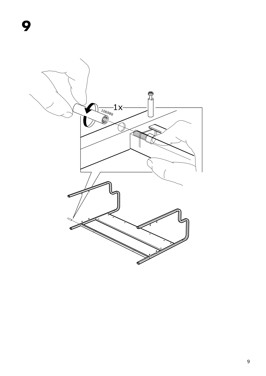 Assembly instructions for IKEA Fredde gaming desk black | Page 9 - IKEA FREDDE gaming desk 104.960.62