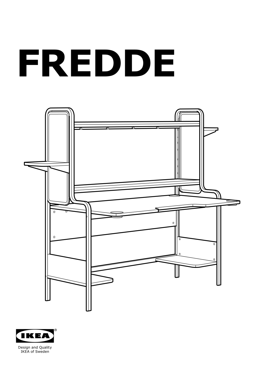 Assembly instructions for IKEA Fredde gaming desk black | Page 1 - IKEA FREDDE / STYRSPEL gaming desk and chair 694.913.31