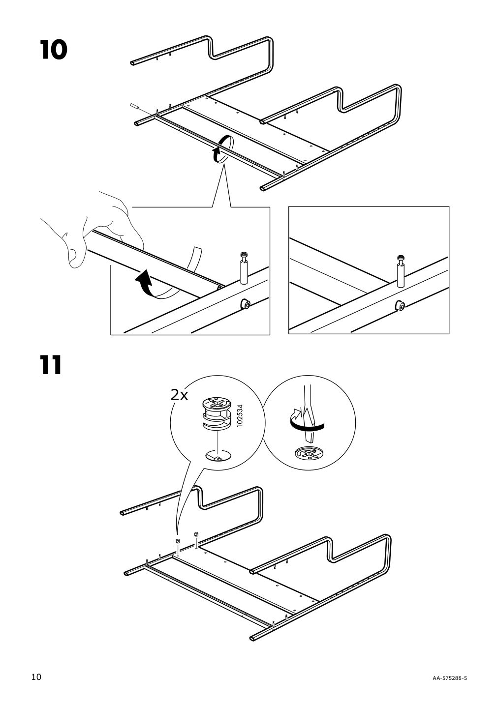 Assembly instructions for IKEA Fredde gaming desk black | Page 10 - IKEA FREDDE / STYRSPEL gaming desk and chair 694.913.31