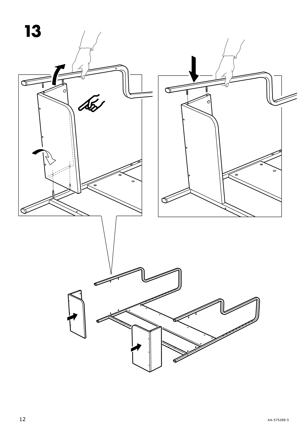 Assembly instructions for IKEA Fredde gaming desk black | Page 12 - IKEA FREDDE / STYRSPEL gaming desk and chair 694.913.31