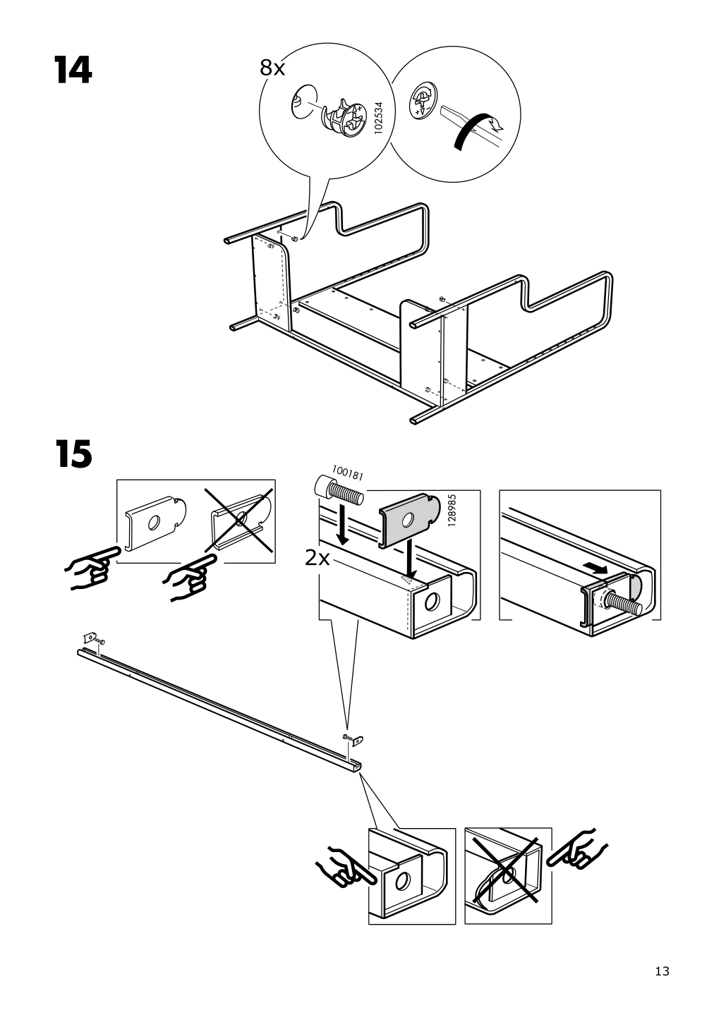 Assembly instructions for IKEA Fredde gaming desk black | Page 13 - IKEA FREDDE / STYRSPEL gaming desk and chair 694.913.31