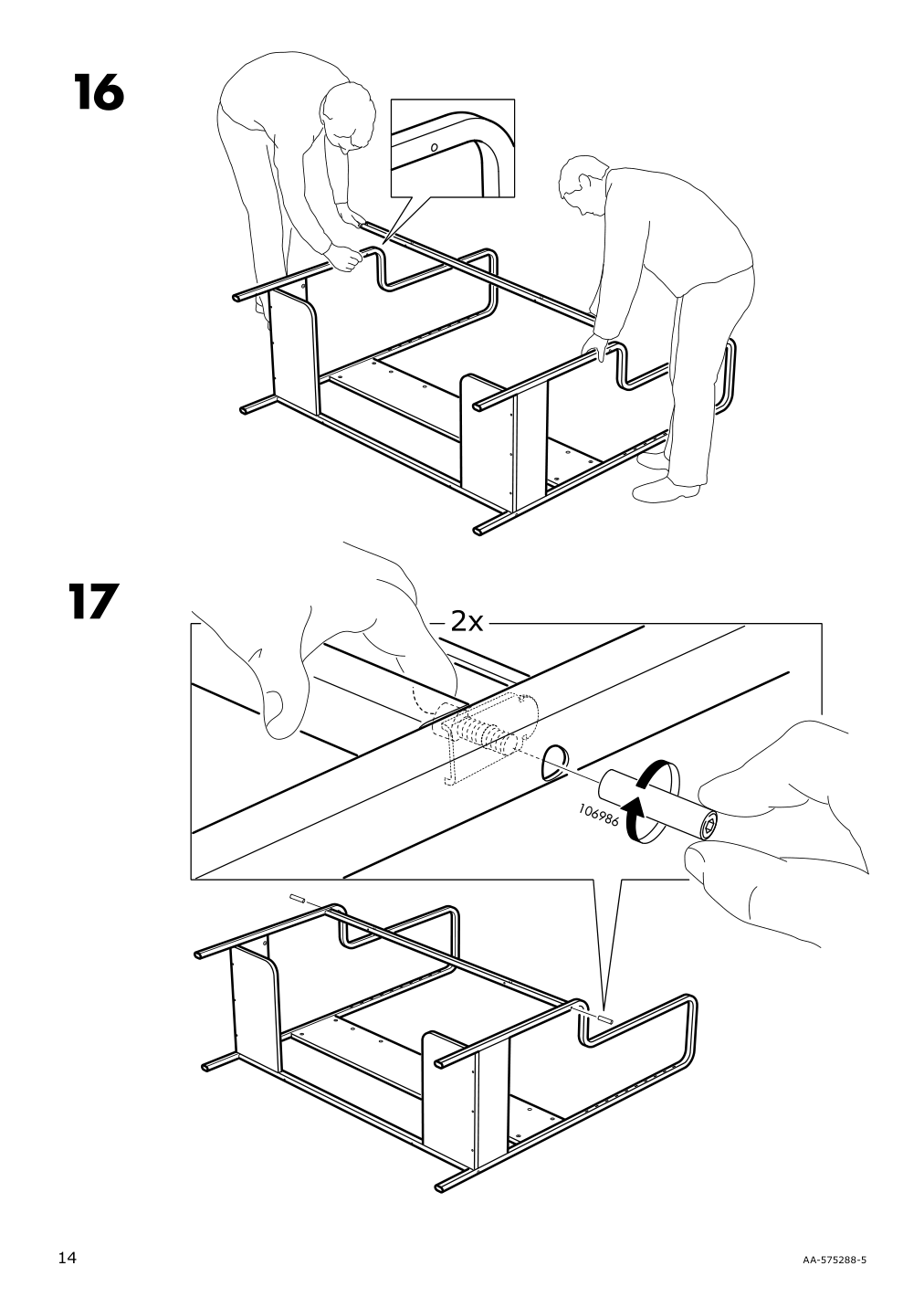 Assembly instructions for IKEA Fredde gaming desk black | Page 14 - IKEA FREDDE / STYRSPEL gaming desk and chair 694.913.31