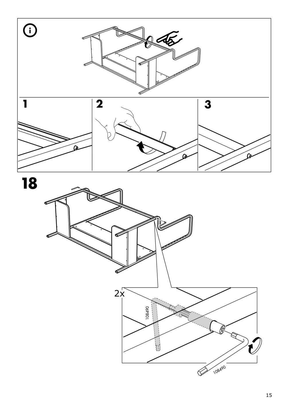 Assembly instructions for IKEA Fredde gaming desk black | Page 15 - IKEA FREDDE / STYRSPEL gaming desk and chair 694.913.31