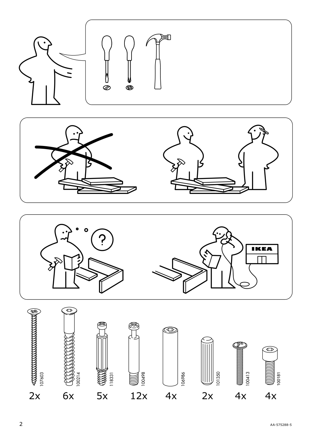 Assembly instructions for IKEA Fredde gaming desk black | Page 2 - IKEA FREDDE / STYRSPEL gaming desk and chair 694.913.31