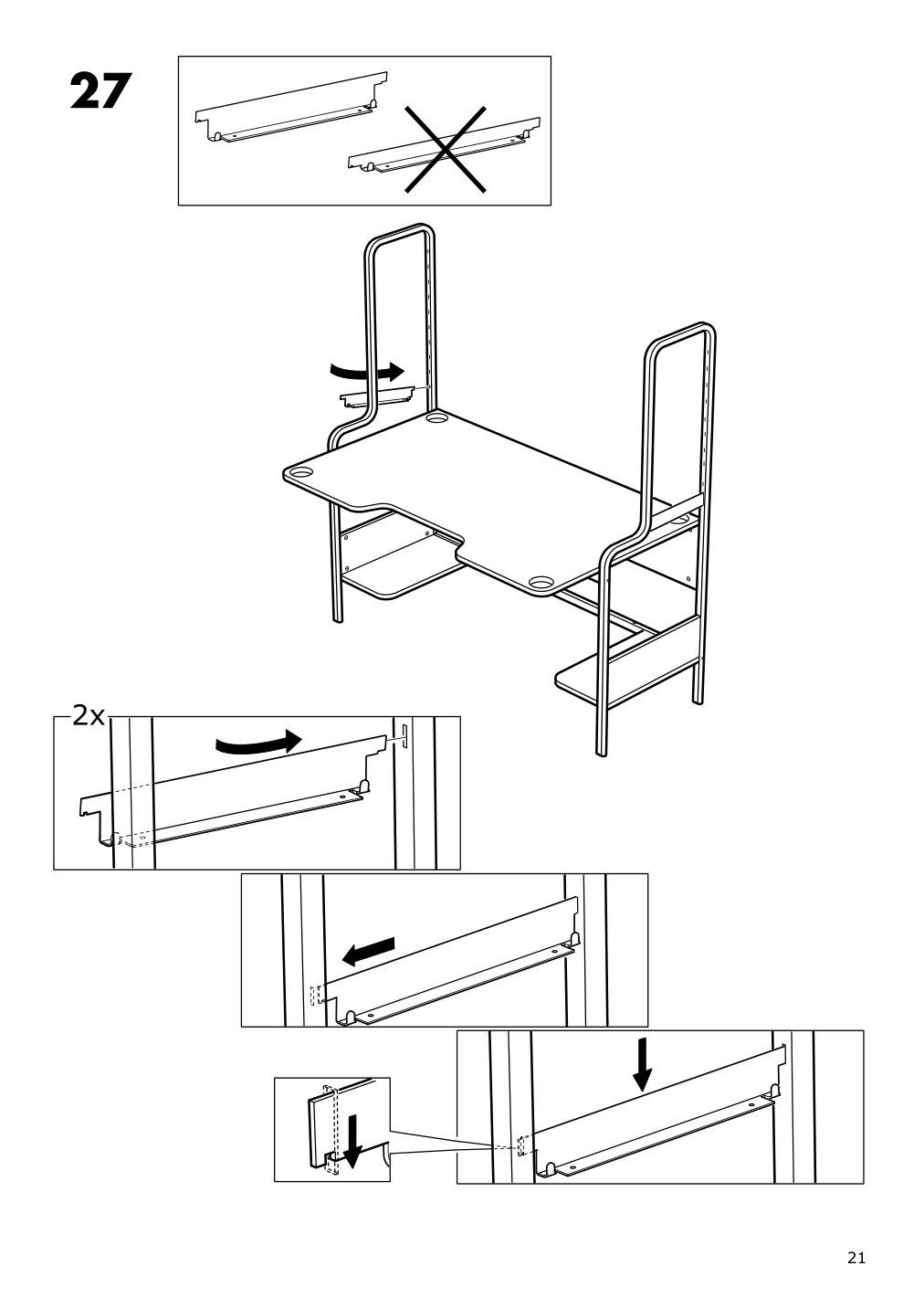 Assembly instructions for IKEA Fredde gaming desk black | Page 21 - IKEA FREDDE / STYRSPEL gaming desk and chair 694.913.31