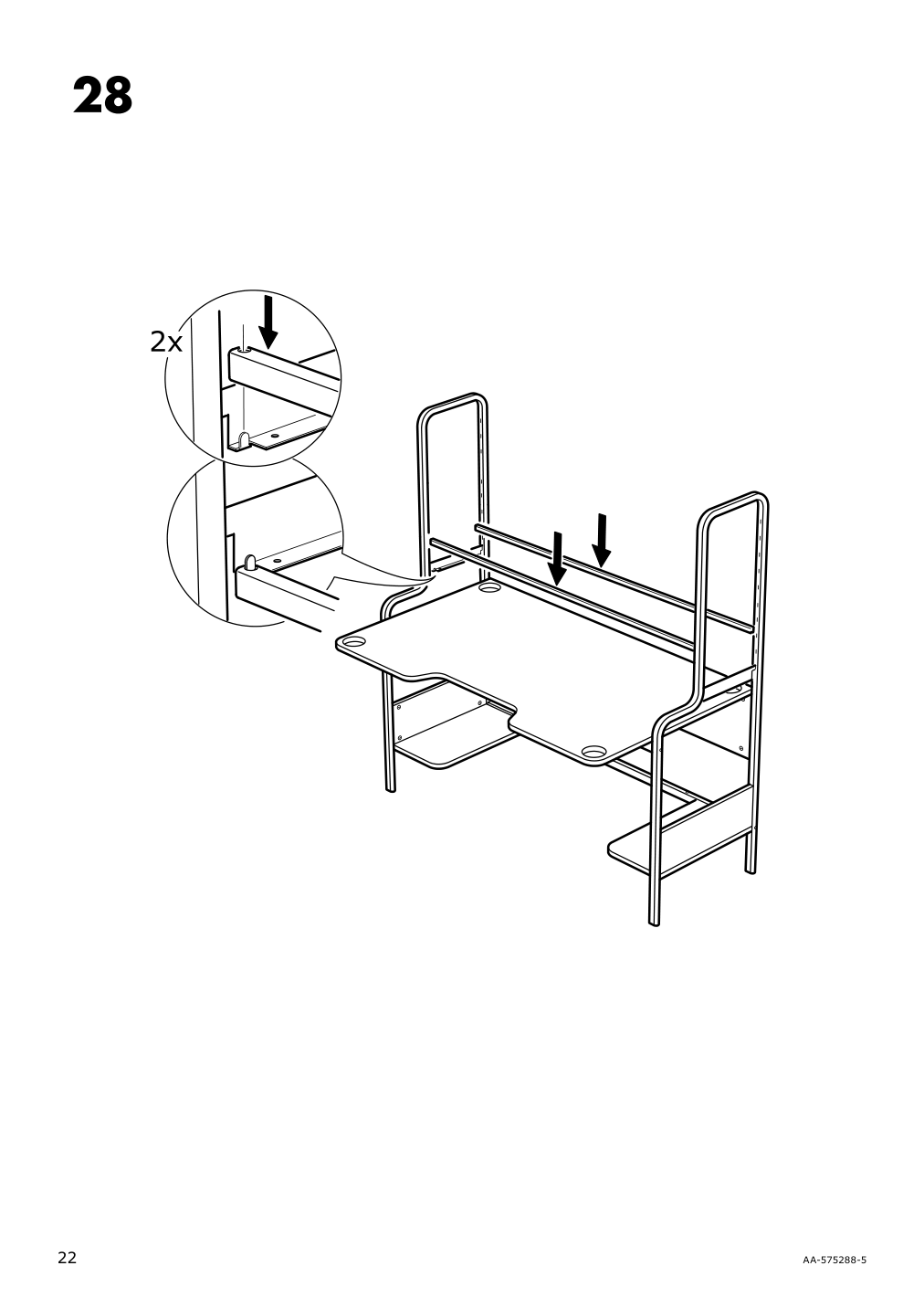 Assembly instructions for IKEA Fredde gaming desk black | Page 22 - IKEA FREDDE / STYRSPEL gaming desk and chair 694.913.31