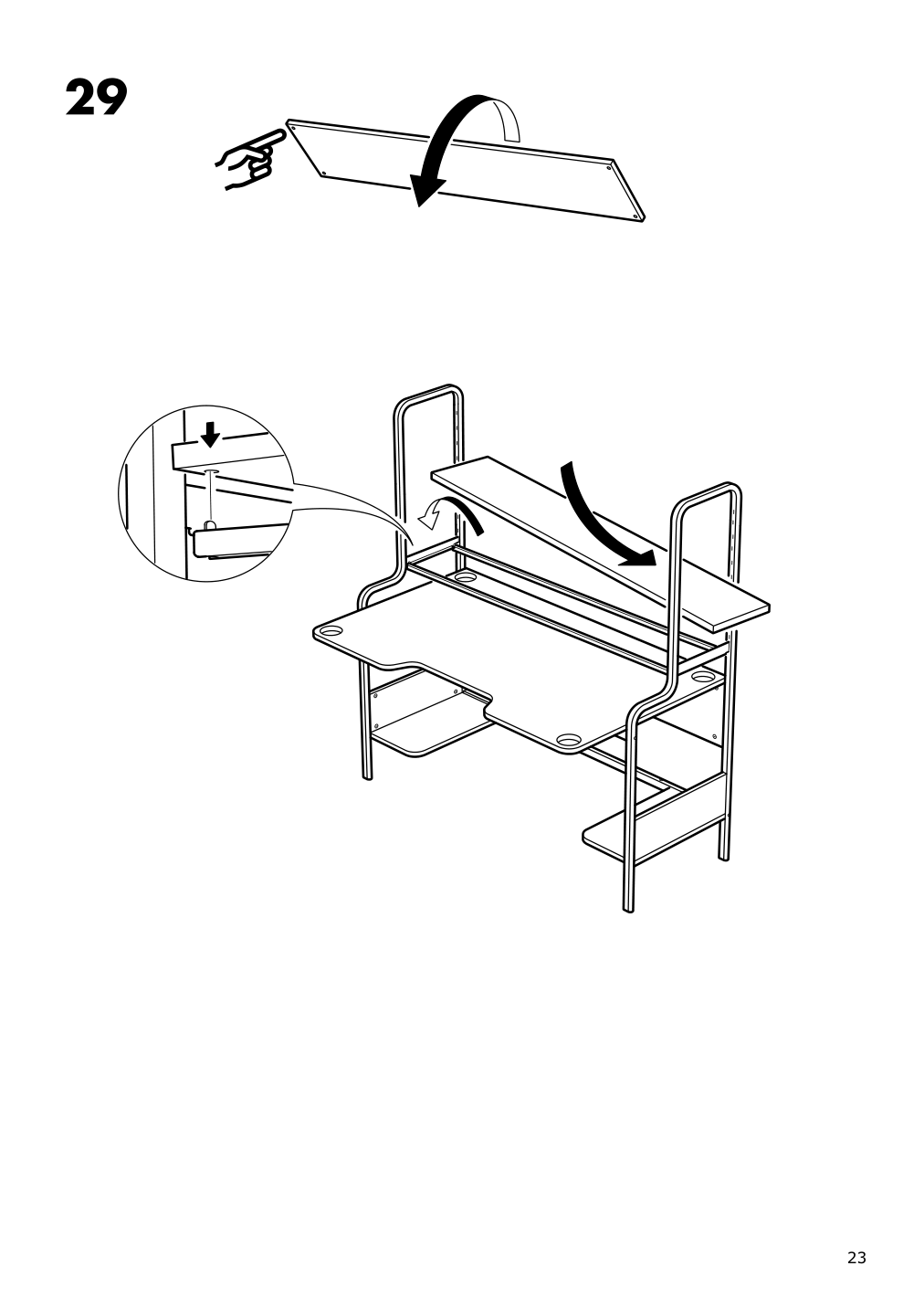 Assembly instructions for IKEA Fredde gaming desk black | Page 23 - IKEA FREDDE / STYRSPEL gaming desk and chair 694.913.31