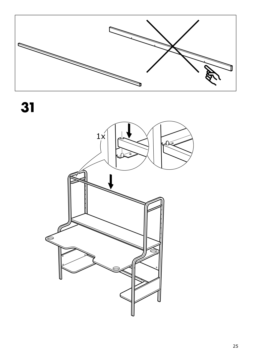 Assembly instructions for IKEA Fredde gaming desk black | Page 25 - IKEA FREDDE / STYRSPEL gaming desk and chair 694.913.31