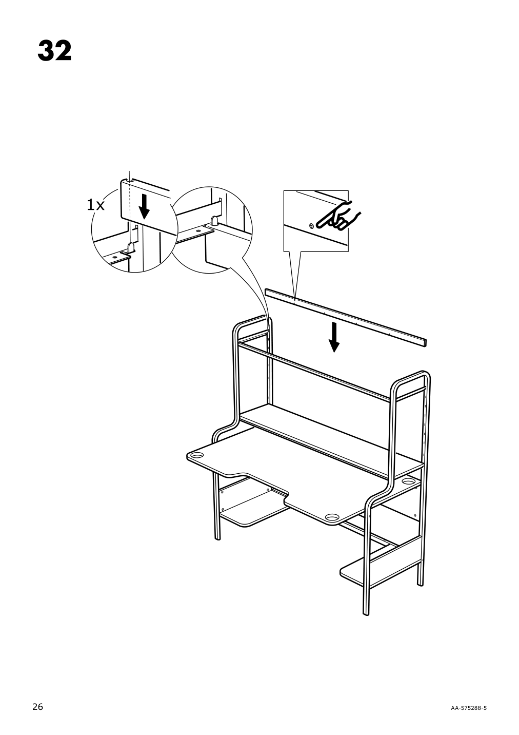 Assembly instructions for IKEA Fredde gaming desk black | Page 26 - IKEA FREDDE / STYRSPEL gaming desk and chair 694.913.31