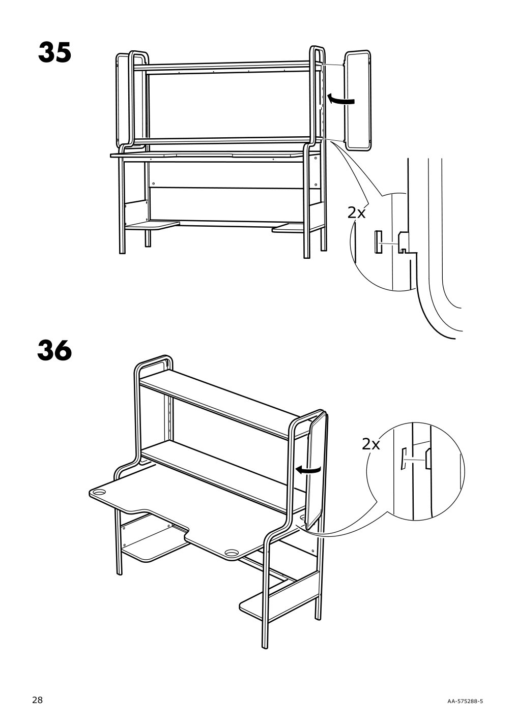 Assembly instructions for IKEA Fredde gaming desk black | Page 28 - IKEA FREDDE / STYRSPEL gaming desk and chair 694.913.31