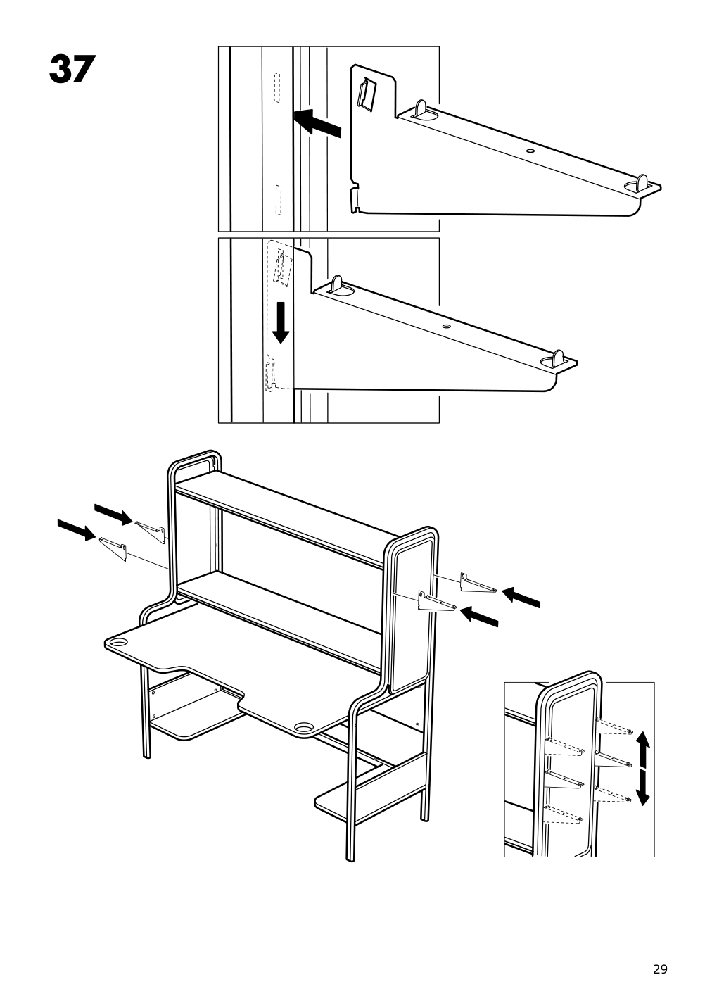 Assembly instructions for IKEA Fredde gaming desk black | Page 29 - IKEA FREDDE / STYRSPEL gaming desk and chair 694.913.31