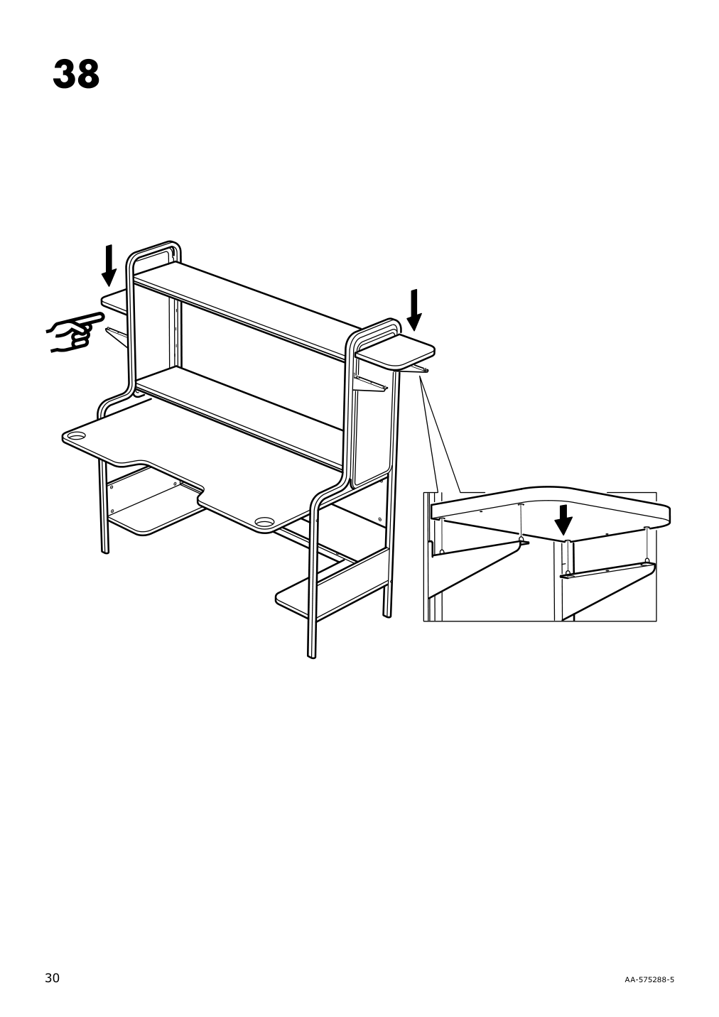 Assembly instructions for IKEA Fredde gaming desk black | Page 30 - IKEA FREDDE / STYRSPEL gaming desk and chair 694.913.31