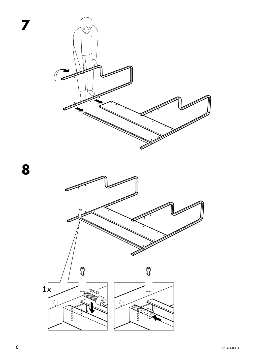 Assembly instructions for IKEA Fredde gaming desk black | Page 8 - IKEA FREDDE / STYRSPEL gaming desk and chair 694.913.31