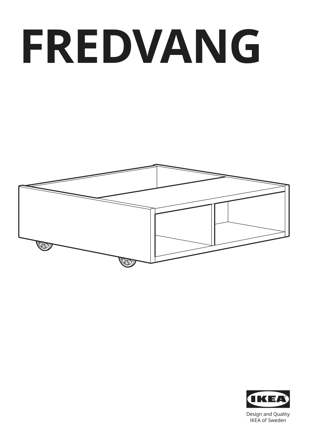 Assembly instructions for IKEA Fredvang underbed storage bedside table white | Page 1 - IKEA FREDVANG underbed storage/bedside table 104.936.38