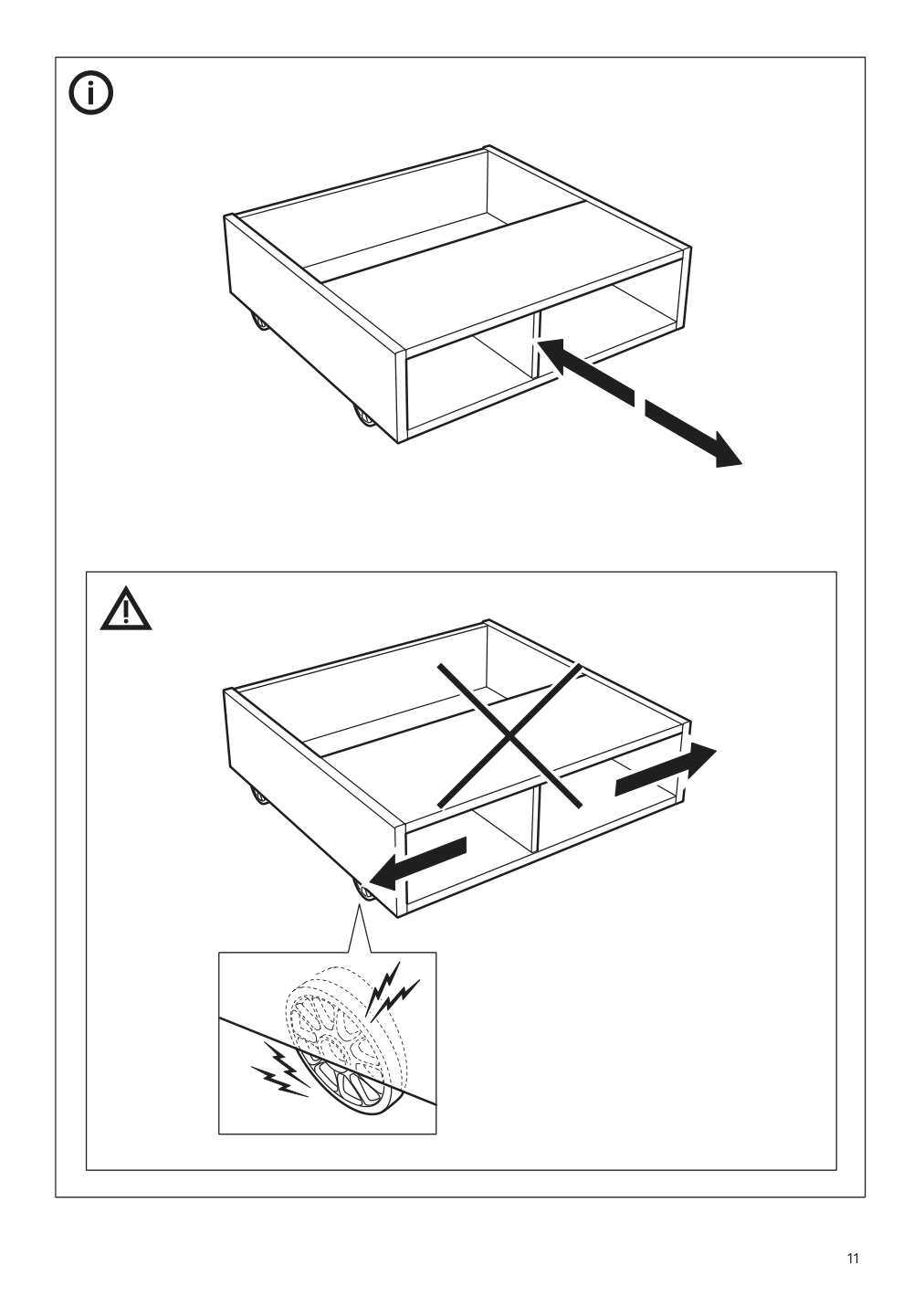 Assembly instructions for IKEA Fredvang underbed storage bedside table white | Page 11 - IKEA FREDVANG underbed storage/bedside table 104.936.38